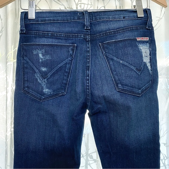 HUDSON Ciara S. Skinny Exposed Button fly ripped distressed skinny blue jeans - Picture 4 of 11